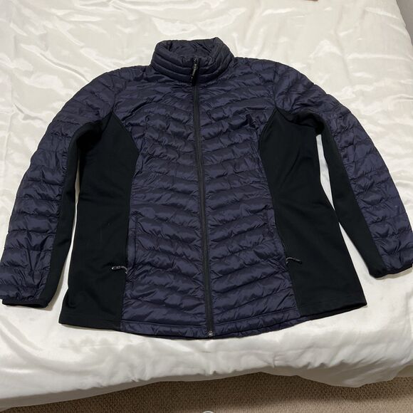 32 Degrees Heat Jacket Womens XXL Blue Black Puffer Lightweight Full Zip - Picture 1 of 10